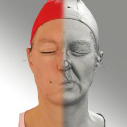 Head Emotions Woman White Average 3D Scans