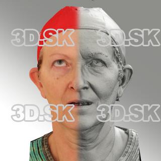 3D head scan of looking up emotion - Marie