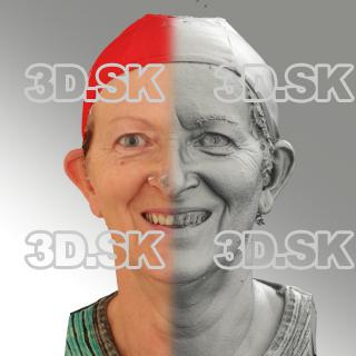 3D head scan of smiling emotion - Maria