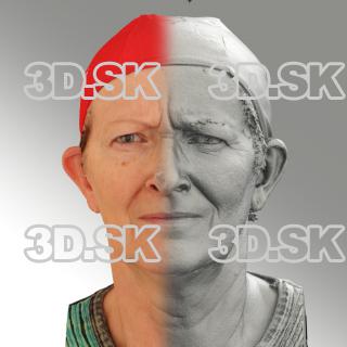 3D head scan of angry emotion - Maria