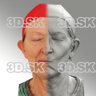 3D head scan of sneer emotion right - Maria