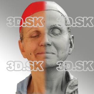 3D head scan of sneer emotion right - Renata