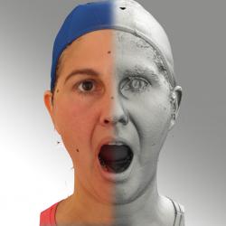 Head Woman White Average 3D Scans