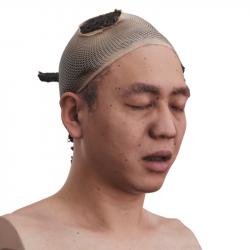 Head Man Asian 3D Phonemes And Emotions